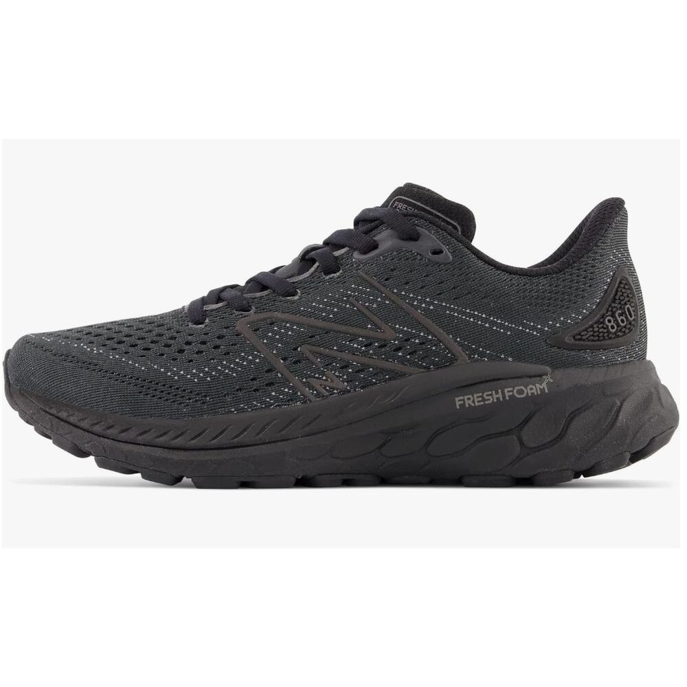 New Balance Womens Fresh Foam X 860 V13 Running Shoe, Black/Lead, 9.5